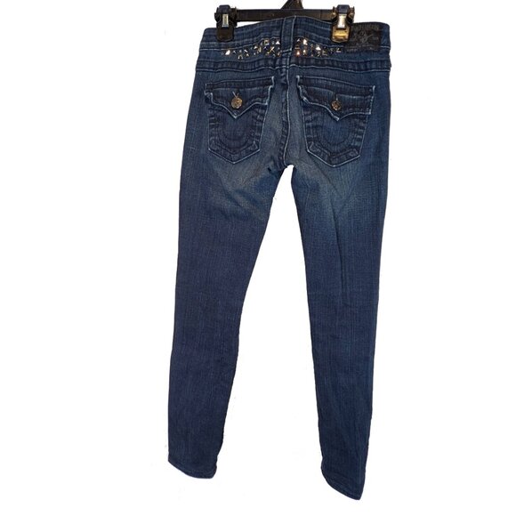 True Religion Studded Blue Denim Jeans Size 26. - Picture 2 of 6